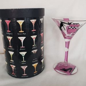 NWT Shopaholic Martini Cocktail Glass by Lolita